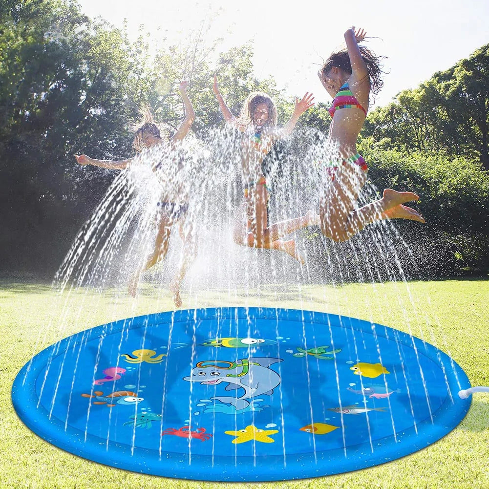 Outdoor Inflatable Water Spray Kids Sprinkler Play Pad